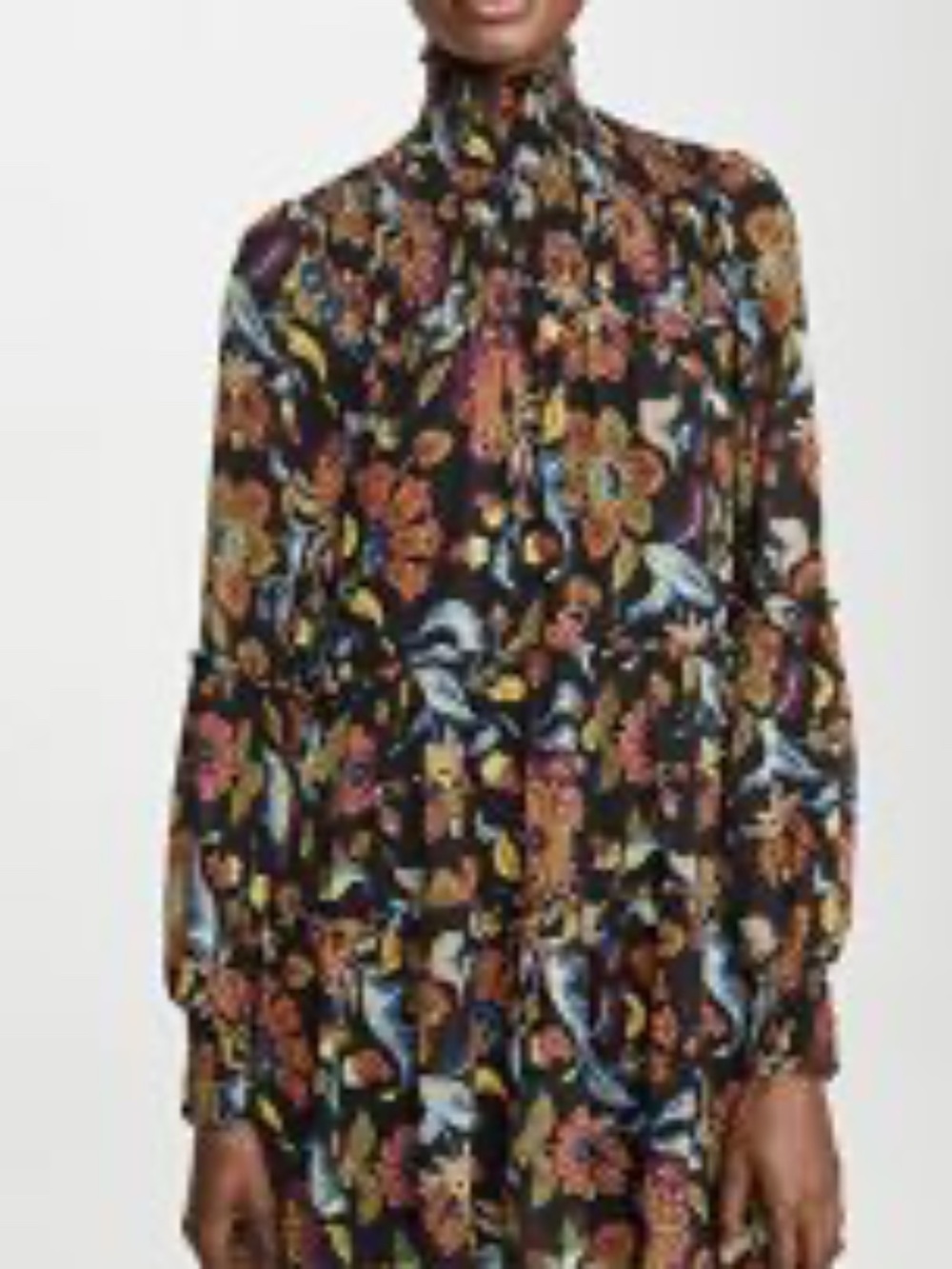 Cinq a Sept Rika Floral Long Sleeve Minidress - size 0 - Picture 3 of 7